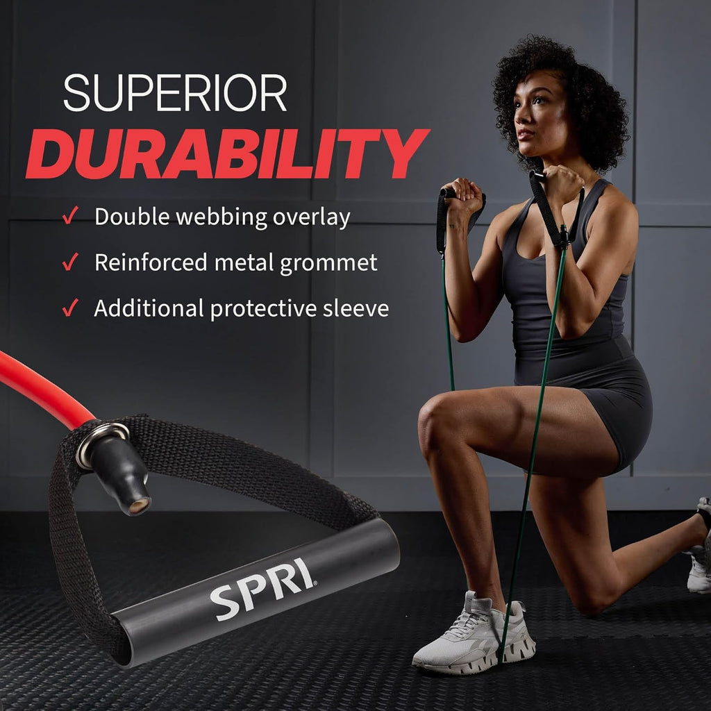 Xertube Resistance Bands with Handles – All Exercise Cords Sold Separately with Home Gym Workout Fitness Door Anchor Attachment Option