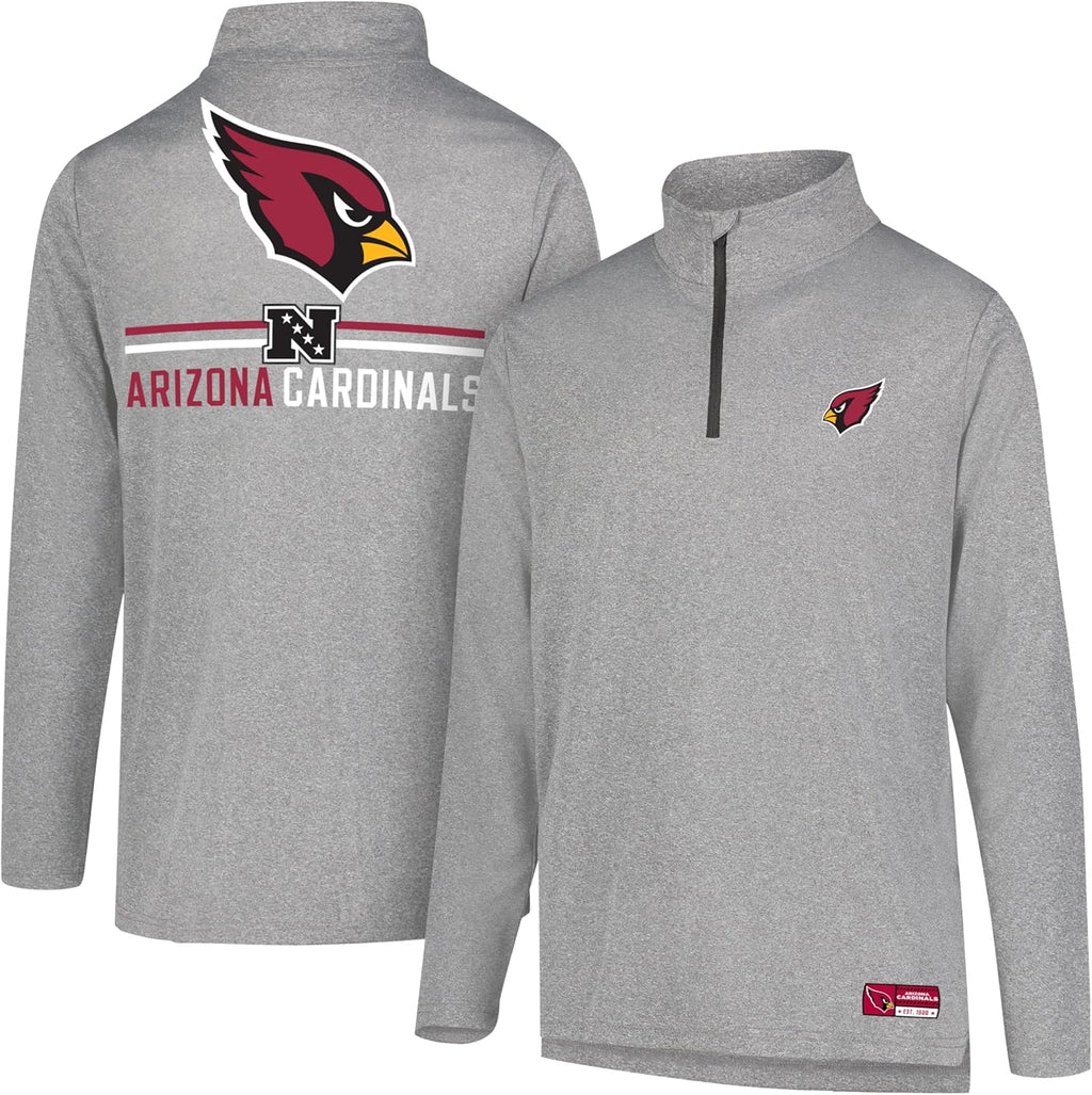 Men'S NFL Official Super Soft Quarter Zip Long Sleeve T-Shirt