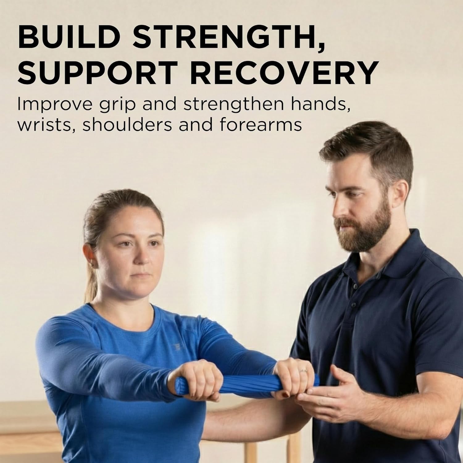 Flexbar Resistance Bar, Heavy, Blue Flex Therapy Bar for Physical Therapy, Wrist & Forearm Exercise Equipment, Non Slip Grip, Compact Design