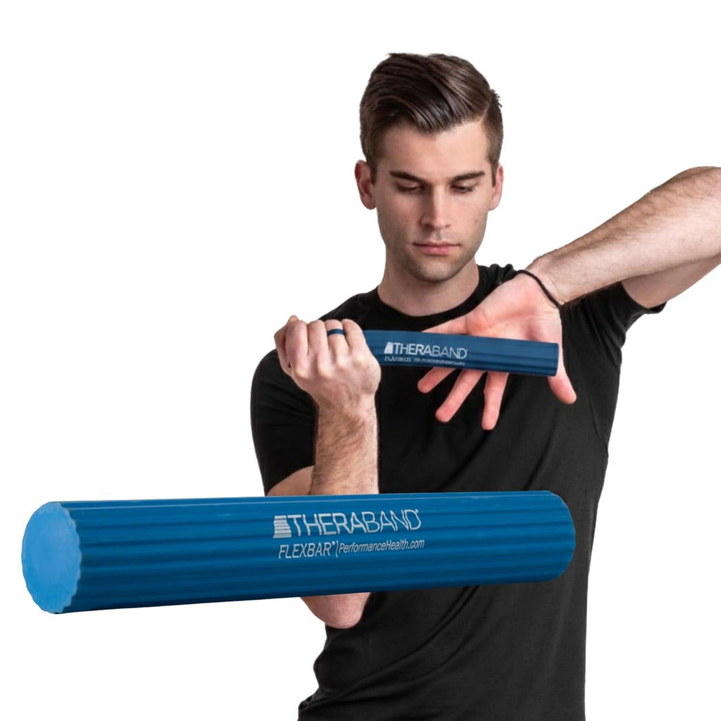Flexbar Resistance Bar, Heavy, Blue Flex Therapy Bar for Physical Therapy, Wrist & Forearm Exercise Equipment, Non Slip Grip, Compact Design
